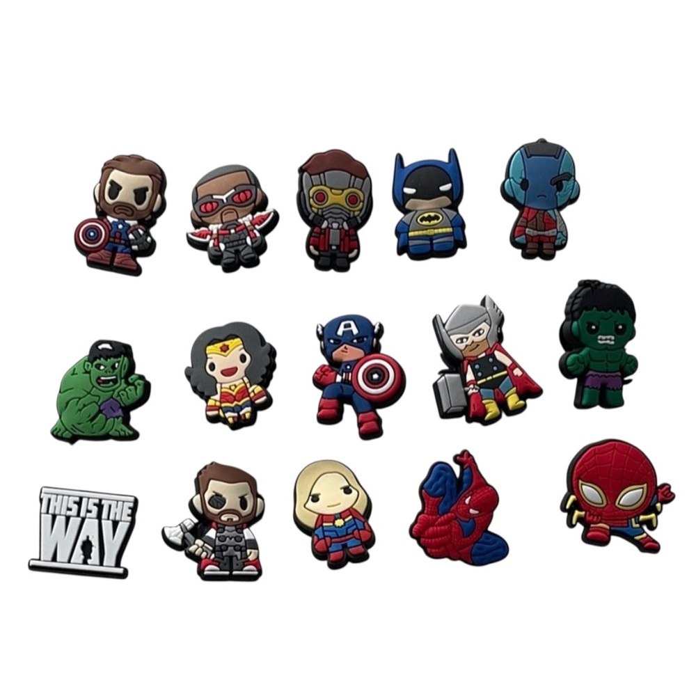 Marvel Superhero Shoe Charms Set (15)